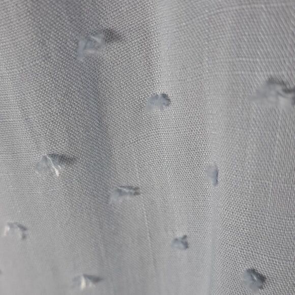 Umgee Women’s Top Powder Blue Swiss Dot Square Neckline Lace Detail Tassels Med - Picture 3 of 15